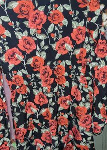 Vintage Floral Print Dress