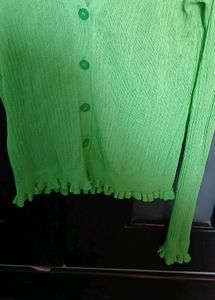 Bright Green Mango Cardigan