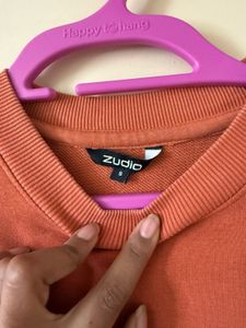 Orange Crew Neck Sweatshirt
