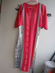 Vibrant Pink Printed Kurta