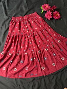 Boho Tiered Floral Maxi Skirt