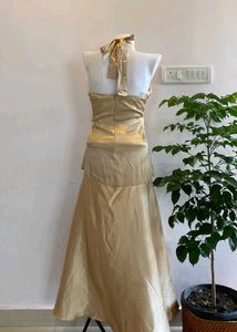 Gold Halter Neck dress