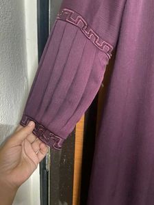 Elegant Maroon Abaya Dress