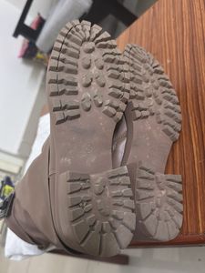 Chic Taupe Buckled Ankle Boots