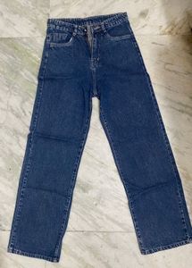 High-rise straight-leg denim Jeans