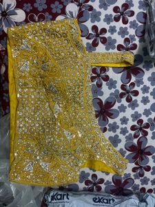Stunning Yellow Ruffled Saree