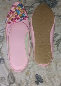 Floral Embroidered Flats