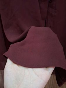 Stylish Maroon Button-Up Shirt