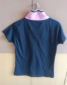 Cute Navy Blue Graphic Tee For Women