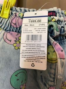 Girls Set Of 3, 7-9yrs, New W Tag,100% Denim