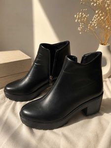 Black Platform Ankle Boots
