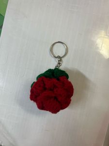 Red Crochet keychain