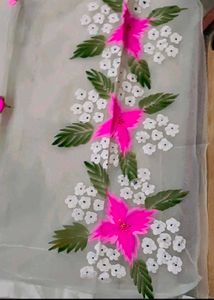Organza Hand Paint Suit