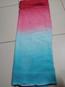 Designer Ombre Pink &amp; Blue Saree