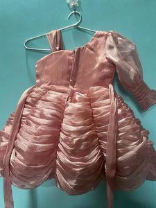 Stunning Pink Gown with Rose Detail
