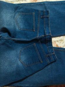 Wide Leg Blue Denim Jeans