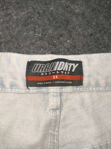 URBN IDNTY 'Bleached Ice-Wash' Baggy Cargo Jeans