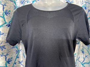 Black Mesh Cut-Out compression Tee