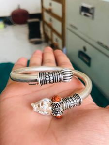 🔱 Trishul Kada Pure Silver (wt:32.650g)