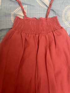 Pink Lace-Up Jumpsuit