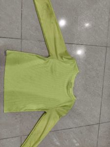 Lime Green Long Sleeve Top