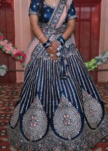Designer Navy Blue Lehenga Choli
