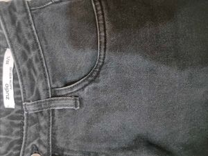 Wide Leg Grey Denim Jeans