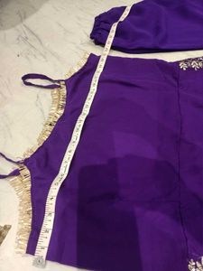 Elegant Purple Kurti Pant Set with dupatta