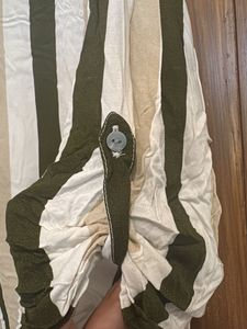 Striped Button-Down Midi Dress