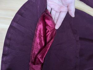 Elegant Plum Ruffle Hem Dress