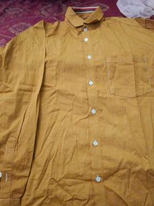Men's Mustard Yellow Casual Shirt