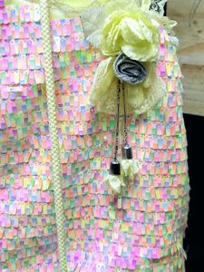 Girls' Sequined Party Dress with Matching Bag