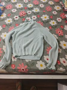H&amp;M Ruffle Neck Knit Sweater
