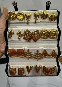 Vintage Gold Tone Statement Earrings Collection