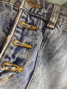 Acid Wash Denim Mini Skirt