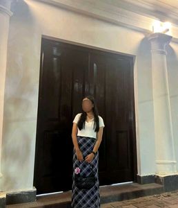 Plaid Straight Skirt