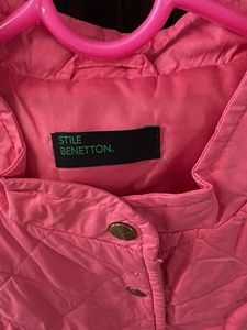 Benetton Quilted Pink Vest