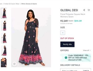 Global Desi Floral Maxi dress