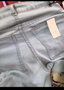 Sky Blue Cargo Jeans