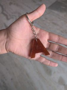 Sparkling Letter 'A' Keychain