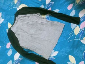 Grey &amp; Black Long Sleeve T-Shirt