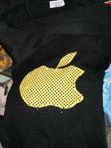 Black & Yellow Apple Graphic Sweater