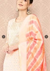 Gerua by Libas Yellow Embroidered Suit Set | New,