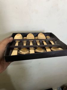 Vintage Gold-Plated Spoons Set