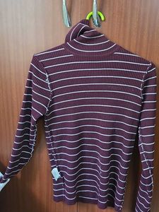 Striped Turtleneck Sweater