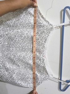 Sequin Embroidered round neck Top
