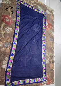 Blue and Red Dupattas with Embellishments