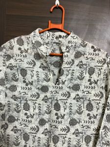 Printed Grey Stiched Top for ladies Casual wear