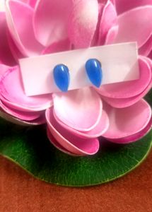Blue Resin Handmade Studs