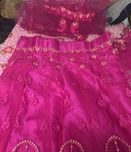Vibrant Pink Embroidered Lehenga Choli